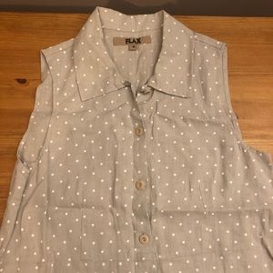 90s Vintage Flax Linen Maxi Dress